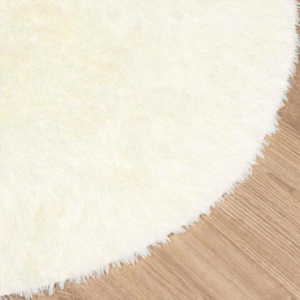 Sidiea Hochflor Teppich Creme Zottelig 200x200cm (Polyester)