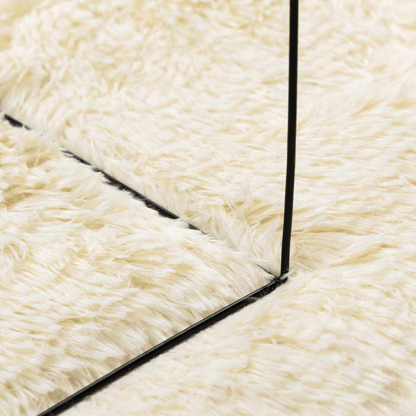 Sidiea Hochflor Teppich Creme Zottelig 200x200cm (Polyester)