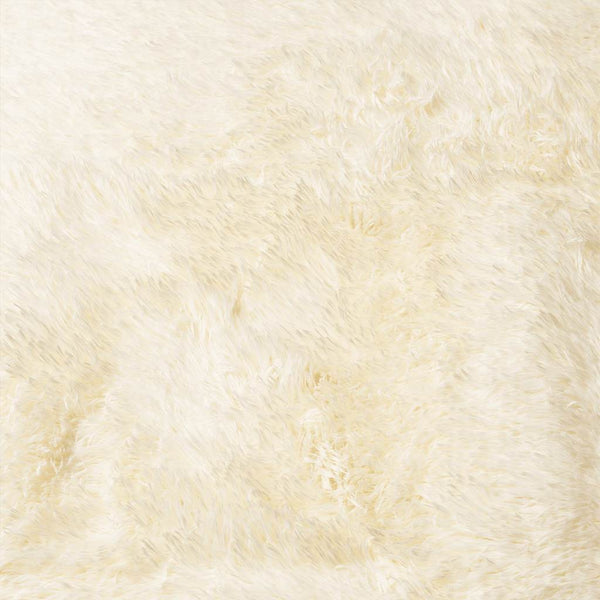 Sidiea Hochflor Teppich Creme Zottelig 200x200cm (Polyester)