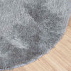 Sidiea hellgrauer Hochflorteppich 200x200cm (Hochflor-Polyester)