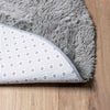 Sidiea hellgrauer Hochflorteppich 200x200cm (Hochflor-Polyester)