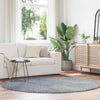 Sidiea hellgrauer Hochflorteppich 200x200cm (Hochflor-Polyester)