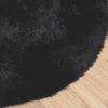 Schwarzer Hochflorteppich Sidiea 300x200cm (Hochflor-Polyester)