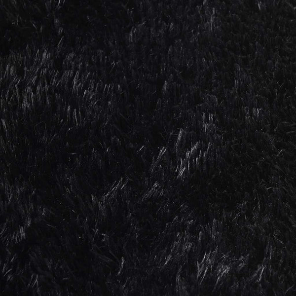 Schwarzer Hochflorteppich Sidiea 300x200cm (Hochflor-Polyester)