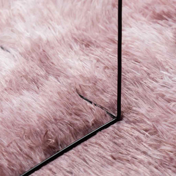 Puderrosa Hochflor-Teppich Sidiea 300x200cm (Polyester)