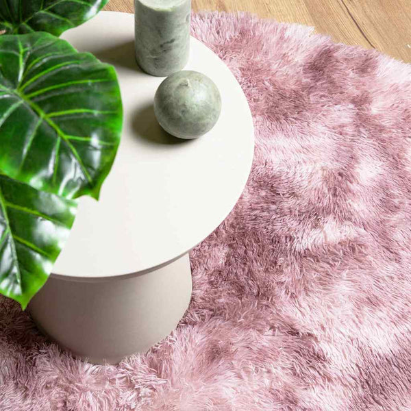 Puderrosa Hochflor-Teppich Sidiea 300x200cm (Polyester)