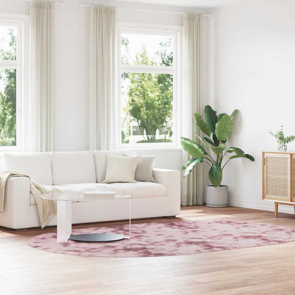Puderrosa Hochflor-Teppich Sidiea 300x200cm (Polyester)