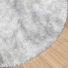Silbergrauer Hochflorteppich Sidiea 300x200cm (Polyester)