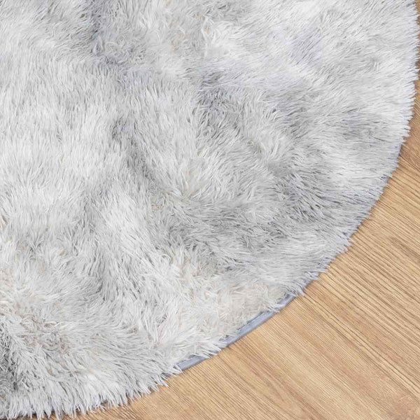 Silbergrauer Hochflorteppich Sidiea 300x200cm (Polyester)