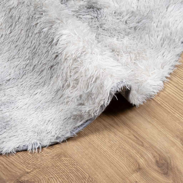 Silbergrauer Hochflorteppich Sidiea 300x200cm (Polyester)