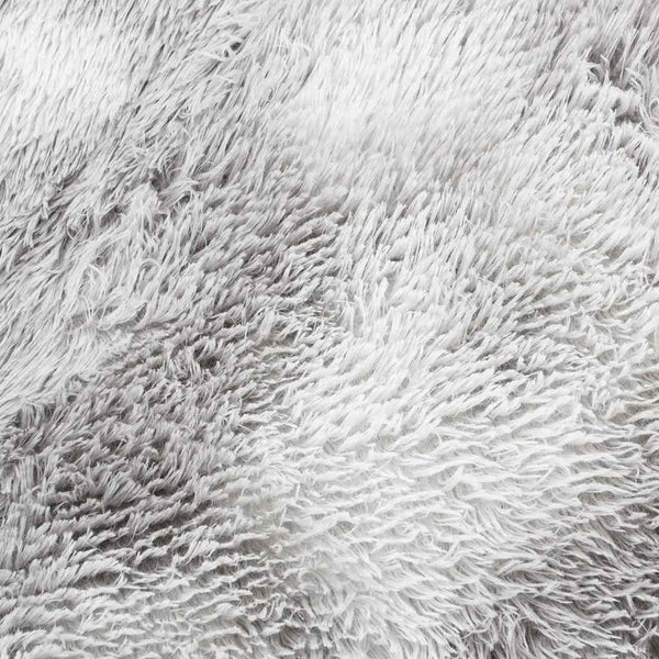 Silbergrauer Hochflorteppich Sidiea 300x200cm (Polyester)