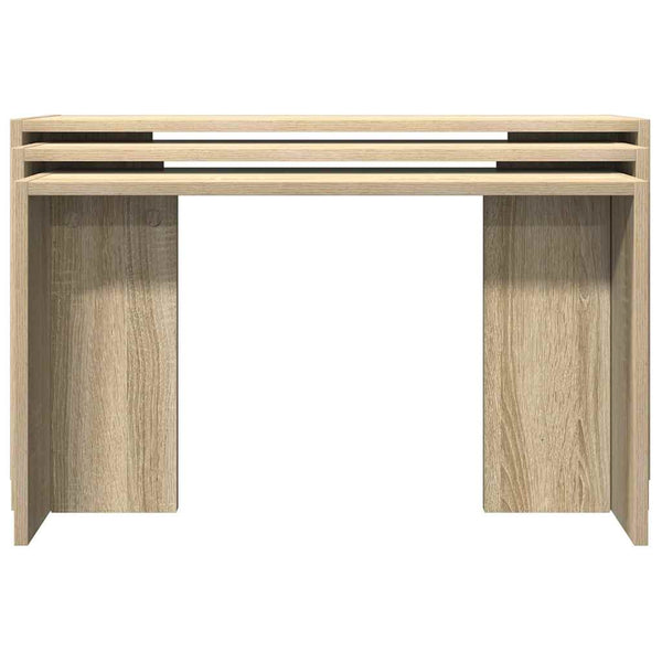Satztische Cristica (3 Stück, Sonoma-Eiche Holz)