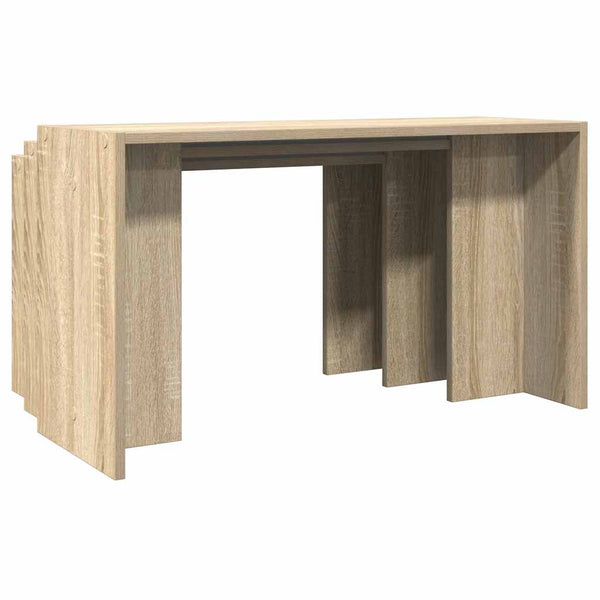 Satztische Cristica (3 Stück, Sonoma-Eiche Holz)