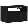 Schwarzer wandmontierter Nachttisch Geneva 45x26x28,5cm
