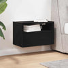 Schwarzer wandmontierter Nachttisch Geneva 45x26x28,5cm