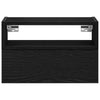 Schwarzer wandmontierter Nachttisch Geneva 45x26x28,5cm