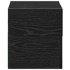 Schwarzer wandmontierter Nachttisch Geneva 45x26x28,5cm