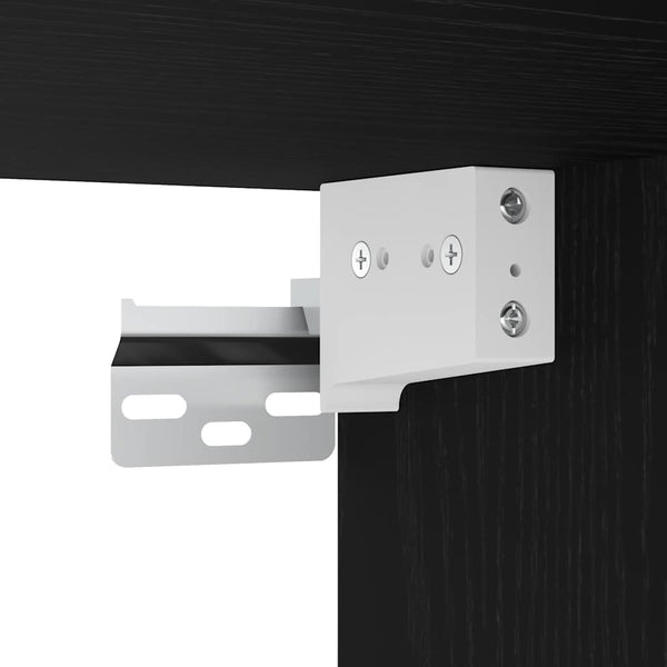 Schwarzer wandmontierter Nachttisch Geneva 45x26x28,5cm