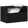 Schwarzer wandmontierter Nachttisch Geneva 45x26x28,5cm