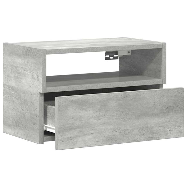 Betongraue wandmontierte Nachttische Geneva 45x26x28,5cm (2 Stk.)
