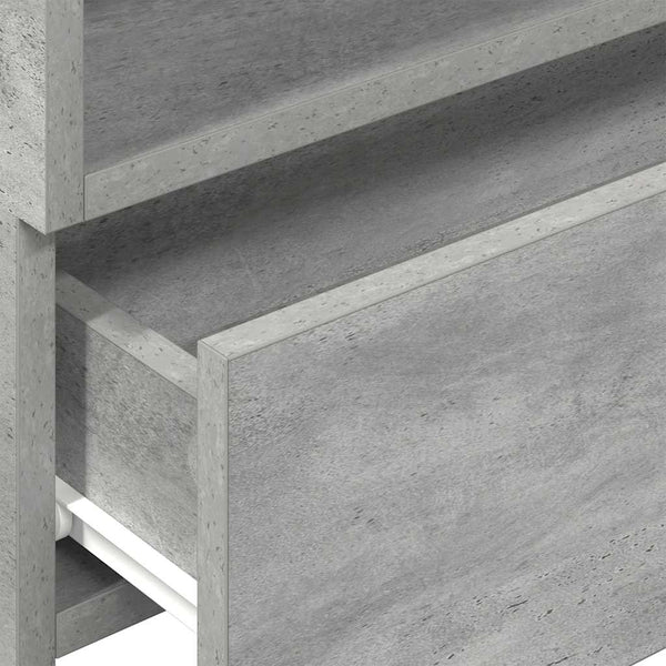 Betongraue wandmontierte Nachttische Geneva 45x26x28,5cm (2 Stk.)