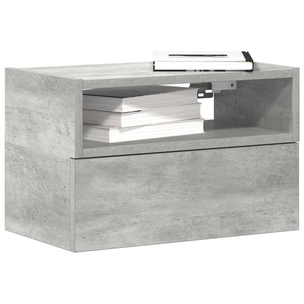 Betongraue wandmontierte Nachttische Geneva 45x26x28,5cm (2 Stk.)