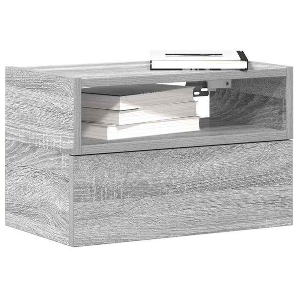 Graues Wand-Nachttisch Geneva 45x26x28,5cm