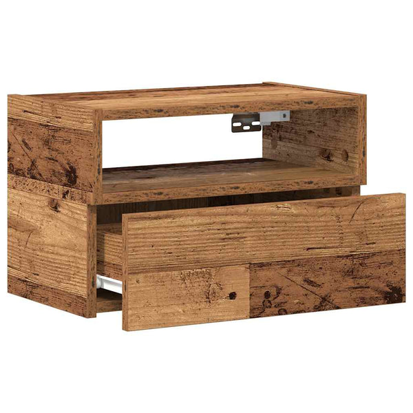 Wandmontierter Nachttisch Geneva 45x26x28,5cm (Altholz)