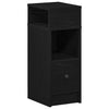 Schwarzer Nachttischschrank mit Schublade Lucan 25x31x66cm