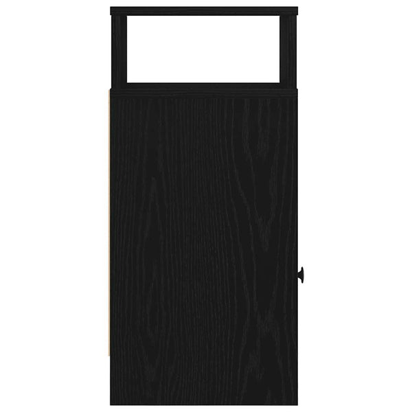 Schwarzer Nachttischschrank mit Schublade Lucan 25x31x66cm