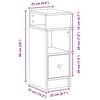 Schwarzer Nachttischschrank mit Schublade Lucan 25x31x66cm