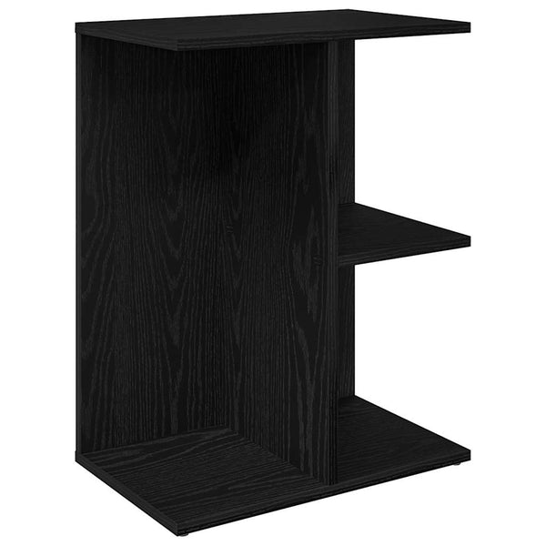 Nachttisch Jorjel 46,5x29x61cm, schwarz (Eiche Massivholz)