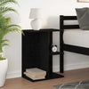 Nachttisch Jorjel 46,5x29x61cm, schwarz (Eiche Massivholz)