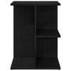 Nachttisch Jorjel 46,5x29x61cm, schwarz (Eiche Massivholz)
