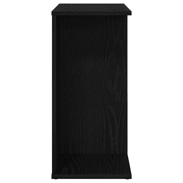 Nachttisch Jorjel 46,5x29x61cm, schwarz (Eiche Massivholz)