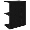 Nachttisch Jorjel 46,5x29x61cm, schwarz (Eiche Massivholz)
