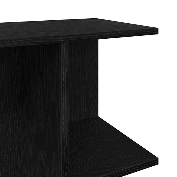 Nachttische Jorjel aus schwarzer Eiche 46,5x29x61cm (2 Stk. Holz)