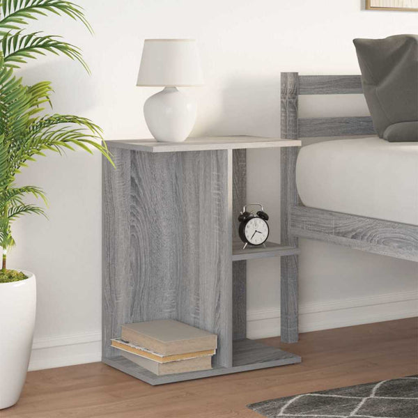 Nachttisch Jorjel Grau 46,5x29x61cm (Holz)