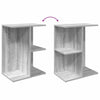Nachttisch Jorjel Grau 46,5x29x61cm (Holz)