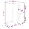 Nachttisch Jorjel Grau 46,5x29x61cm (Holz)