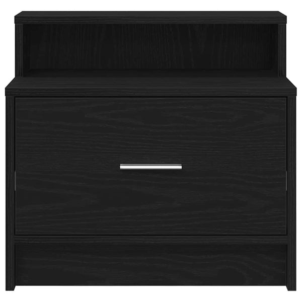 Nachtschrank Retan aus schwarzer Eiche mit Schublade 51x31x47cm