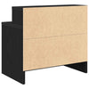 Nachtschrank Retan aus schwarzer Eiche mit Schublade 51x31x47cm