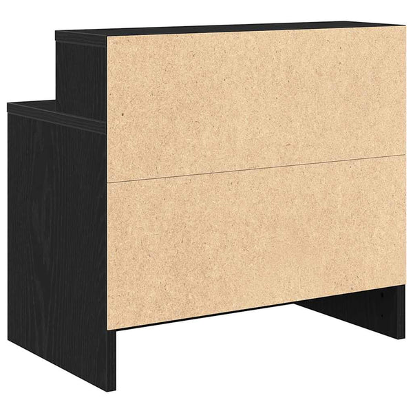 Nachtschrank Retan aus schwarzer Eiche mit Schublade 51x31x47cm