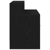 Nachttische in Schwarz mit Schublade Retan 51x31x47cm (2 Stück)