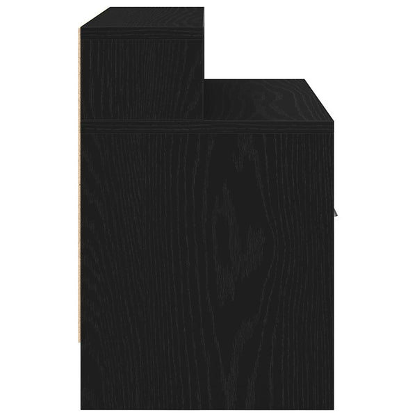 Nachttische in Schwarz mit Schublade Retan 51x31x47cm (2 Stück)