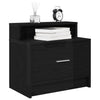 Nachttische in Schwarz mit Schublade Retan 51x31x47cm (2 Stück)