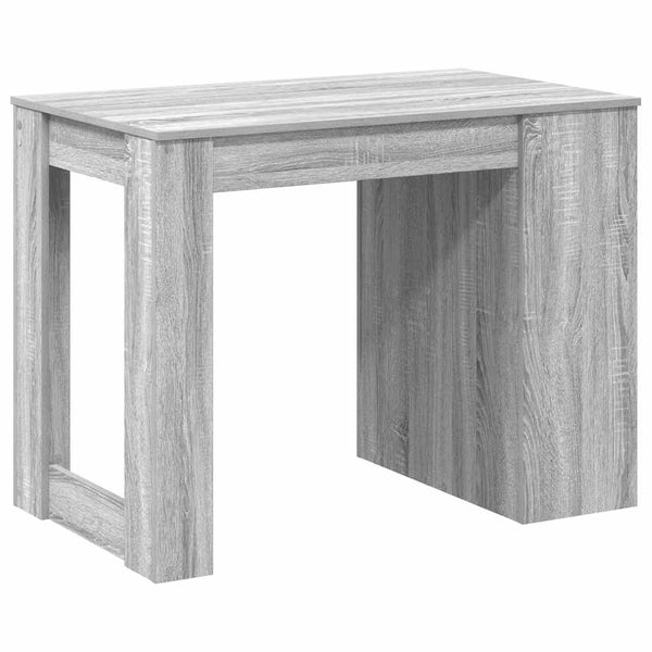 Grauer Schreibtisch mit Schublade und Regal Elisabera (Sonoma)