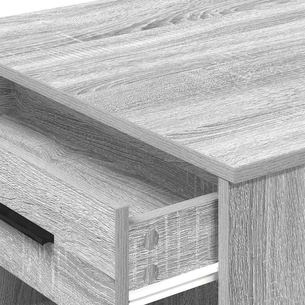 Grauer Schreibtisch mit Schublade und Regal Elisabera (Sonoma)