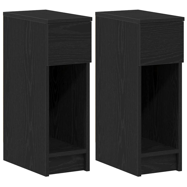 Nachttische aus schwarzer Eiche mit Schublade Rajmund 20x36x60cm (2 St.)
