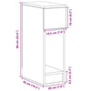 Nachttische aus schwarzer Eiche mit Schublade Rajmund 20x36x60cm (2 St.)